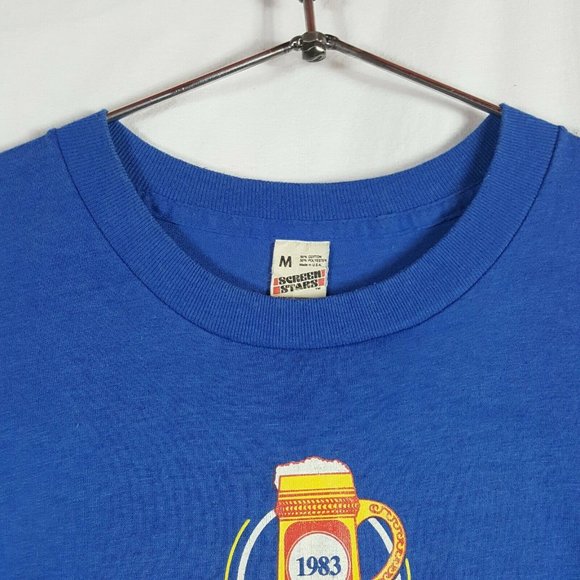 Vtg 80s Oktoberfest Run Beer T-Shirt M Mccormick - Picture 6 of 10